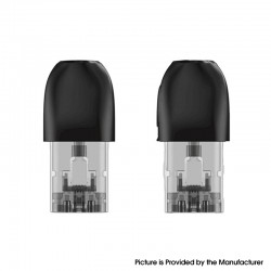 Authentic Sikary Epipa Pod System Replacement Pod Cartridge w/ 1.5ohm Coil - Black + Transparent, 1.7ml (2 PCS)