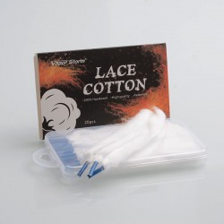 Authentic Storm Premium Organic Lace Cotton for RBA / RDA / RTA / RDTA Atomizer - White (20 PCS)