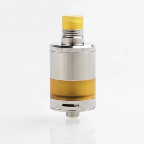 Authentic Fumytech BDvape Precisio MTL Pure RTA Rebuildable Tank Atomizer - Silver, SS + Ultem, 2.7ml, 22mm Dia.