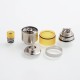Authentic Fumytech Precisio MTL Pure RTA Rebuildable Tank Atomizer for BD Vape w/ BF Pin - Silver, SS + Ultem, 2.7ml, 22mm Dia.