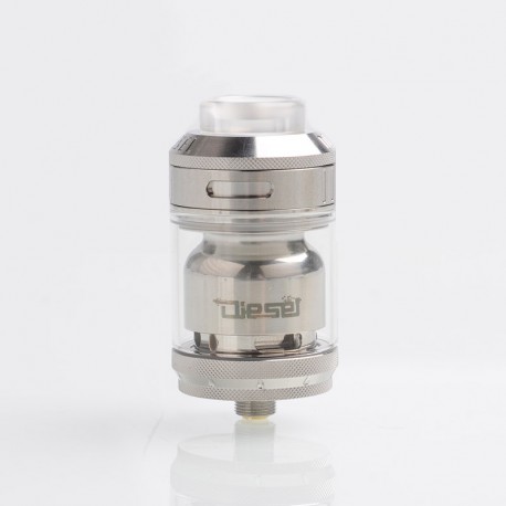 Authentic Timesvape Diesel RTA Rebuildable Tank Atomizer - Silver, Stainless Steel, 2ml / 5ml, 25mm Diameter