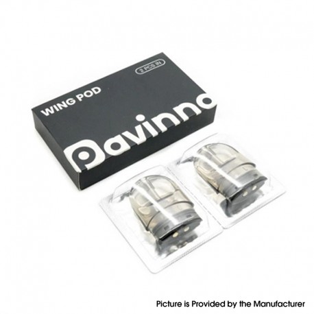 Authentic asMODus Pavinno Wing Pod System Replacement Pod Cartridge w/ 1.2ohm Ceramic Coil - Clear, 2.5ml (2 PCS)