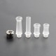 Authentic Ambition Mods Multi-function MTL PC Drip Tip Mouthpiece + Stainless Steel 510 Base - White (No Polished)