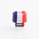 Authentic Reewape AS155 510 Drip Tip for RDA / RTA / RDTA / Sub-Ohm Tank Atomizer - Red White Blue, Resin, 14mm