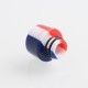 Authentic Reewape AS155 510 Drip Tip for RDA / RTA / RDTA / Sub-Ohm Tank Atomizer - Red White Blue, Resin, 14mm