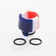 Authentic Reewape AS155 510 Drip Tip for RDA / RTA / RDTA / Sub-Ohm Tank Atomizer - Red White Blue, Resin, 14mm