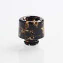 Authentic Reewape AS177 510 Drip Tip for RDA / RTA / RDTA / Sub-Ohm Tank Atomizer - Black Gold, Resin, 15mm