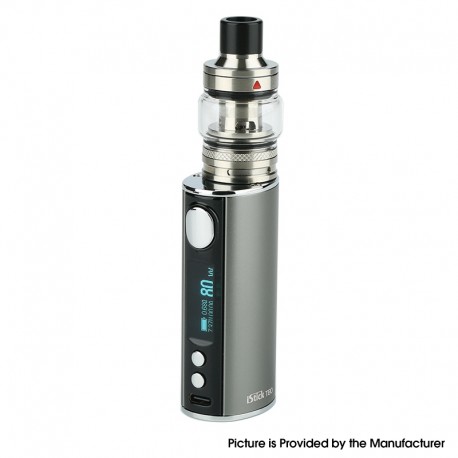 Authentic Eleaf iStick T80 80W 3000mAh VW Battery Box Mod w/ Pesso Tank Kit - Grey, Aluminum Alloy, 2ml / 5ml, 1~80W