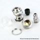 Authentic Eleaf Pesso Sub Ohm Tank Atomizer Clearomizer - Silver, Stainless Steel + Glass, 2ml / 5ml, 28mm Dia. (Basic Version)
