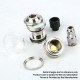 Authentic Eleaf Pesso Sub Ohm Tank Atomizer Clearomizer - Black, Stainless Steel + Glass, 2ml / 5ml, 28mm Dia. (Basic Version)