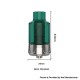 Authentic YouDe UD Crazy Jelly Sub Ohm Tank Clearomizer - Green Silver, Stainless Steel + PCTG, 4ml, 24mm Diameter