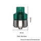 Authentic YouDe UD Crazy Jelly Sub Ohm Tank Clearomizer - Green Silver, Stainless Steel + PCTG, 2ml, 24mm Diameter