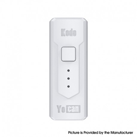 Authentic Yocan Kodo 400mAh Battery Box Mod for 510 Thread Atomizer - White, PC