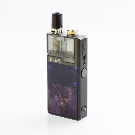 Authentic LostVape Orion Plus DNA 22W 950mAh VW Pod System Starter Kit - Black-Stabwood, 0.25 / 0.5ohm, 2ml