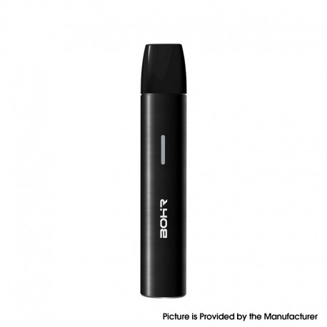 Authentic Bohr Pury 280mAh Pod System Starter Kit - Black, Aluminum + Plastic, 0.9ml, 1.3ohm