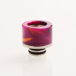 Authentic Reewape AS131 510 Drip Tip for RDA / RTA / RDTA / Sub-Ohm Tank Atomizer - Purple, Resin + SS, 11mm