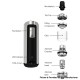 Authentic Joyetech 1000mAh Battery Box Mod w/ Exceed X Atomizer Starter Kit - Red, 1.8ml, 0.4ohm / 1.2ohm