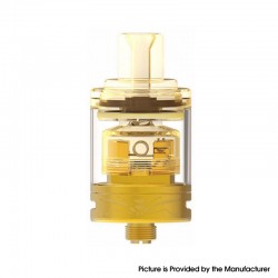 Authentic Oumier Wasp Nano MTL RTA Rebuildable Tank Atomizer w/ SS Inner Cap - Gold, SS + Glass, 1.2ml / 2.0ml, 22mm Diameter