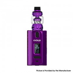 Authentic Uwell Evdilo 200W TC VW Box Mod w/ Valyrian II Tank Atomizer Kit - Purple, 5~200W, 2 x 18650 / 20700 / 21700