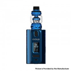 Authentic Uwell Evdilo 200W TC VW Box Mod w/ Valyrian II Tank Atomizer Kit - Blue, 5~200W, 2 x 18650 / 20700 / 21700