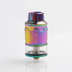 Authentic VandyVape Pyro V3 RDTA Rebuildable Dripping Tank Atomizer w/ BF Pin - Rainbow, Stainless Steel, 2ml, 24mm Diameter