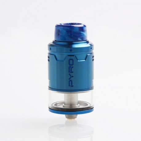 Authentic VandyVape Pyro V3 RDTA Rebuildable Dripping Tank Atomizer w/ BF Pin - Blue, Stainless Steel, 2ml, 24mm Diameter