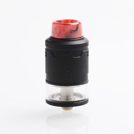 Authentic VandyVape Pyro V3 RDTA Rebuildable Dripping Tank Atomizer w/ BF Pin - Matte Black, Stainless Steel, 2ml, 24mm Dia.
