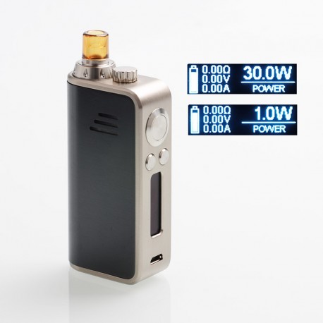 Authentic Hot Marvel 30W 1200mAh VW Mod Pod System Starter Kit - GunMetal, Zinc Alloy + PC, 1~30W, 0.6ohm / 1.2ohm