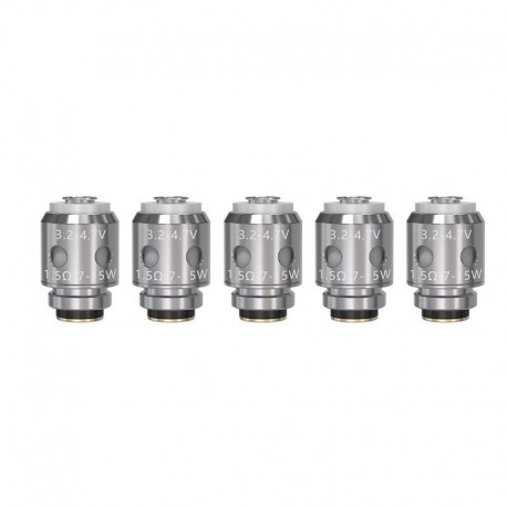 Authentic VandyVape Berserker BSKR S Replacement MTL Coil Head - Silver, 1.5ohm (7~15W) (5 PCS)
