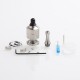 Authentic Cthulhu Mulan MTL RDTA Rebuildable Dripping Tank Atomizer w/ BF Pin - Silver, Stainless Steel + PC, 2ml, 22mm