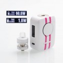 Authentic Youde UD Gaxi 60W 3200mAh VW Variable Wattage APV Box Mod Kit - White, Zinc Alloy + SS, 2ml, 0.5ohm, 1~60W