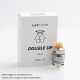 Authentic Goforvape Double UP RTA Rebuildable Tank Atomizer - Gunmetal, Stainless Steel + Glass, 2ml, 23mm Diameter