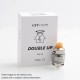 Authentic Goforvape Double UP RTA Rebuildable Tank Atomizer - Blue, Stainless Steel + Glass, 2ml, 23mm Diameter