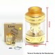 Authentic Cool Lava 1.5 Sub-Ohm Tank Atomizer Clearomizer - SS, Stainless Steel + Glass, 4.6ml, 24mm Diameter