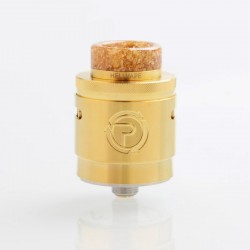 Authentic Hellvape Passage RDA Rebuildable Dripping Atomizer w/ BF Pin - Gold, Stainless Steel, 24mm Diameter