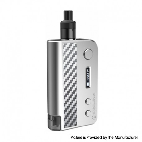 Authentic Vsticking VKsma 25W 1400mAh YiHi Chip Auto Mode TC Mod Kit w/ SMA ADA Dripping Atomizer - Zigzag Silver, 3ml