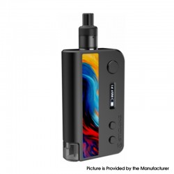 Authentic Vsticking VKsma 25W 1400mAh YiHi Chip Auto Mode TC Mod Kit w/ SMA ADA Dripping Atomizer - Flame Black, 3ml