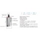 Authentic Vsticking VKsma 1400mAh YiHi Chip DIY Mode TC Mod Kit w/ SMI RADA Dripping Atomizer - Zigzag Silver, 3ml, 10~35J