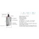 Authentic Vsticking VKsma 25W 1400mAh YiHi Chip Auto Mode TC Mod Kit w/ SMA ADA Dripping Atomizer - Zigzag Silver, 3ml