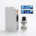 Authentic Vaporesso GEN 220W TC VW Variable Wattage Box Mod w/ SKRR-S Tank Kit - Silver, 5~220W, 2 x 18650, 8ml