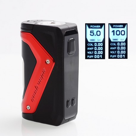 Authentic GeekVape AEGIS 100W TC VW Variable Wattage Squonk Box Mod - Red, 5~100W, 1 x 18650