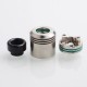 Authentic asMODus x Thesis Barrage RDA Rebuildable Dripping Atomizer w/ BF Pin - Silver, Stainless Steel, 24mm Diameter