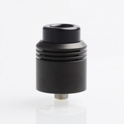 Authentic asMODus x Thesis Barrage RDA Rebuildable Dripping Atomizer w/ BF Pin - Black, Stainless Steel, 24mm Diameter