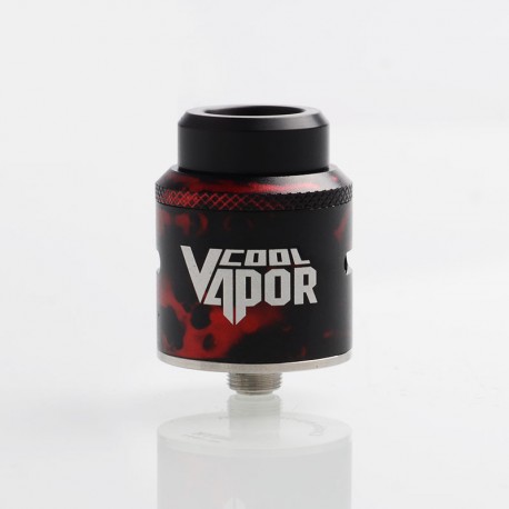 Authentic Cool MGTK BF RDA Rebuildable Dripping Atomizer - Black Red, Staniless Steel, 24mm Diameter