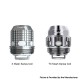 Authentic FreeMax Twister Replacement TX1 SS316L Mesh Coil Head for Fireluke 2 Tank - Silver, 0.12ohm (400~550'F) (5 PCS)
