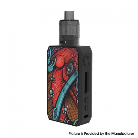 Authentic CIGPET Capo 126W VW Regulated Box Mod w/ Mystique Mesh Black Tank Kit - Carp, PCTJ, 1~126W, 2 x 18650