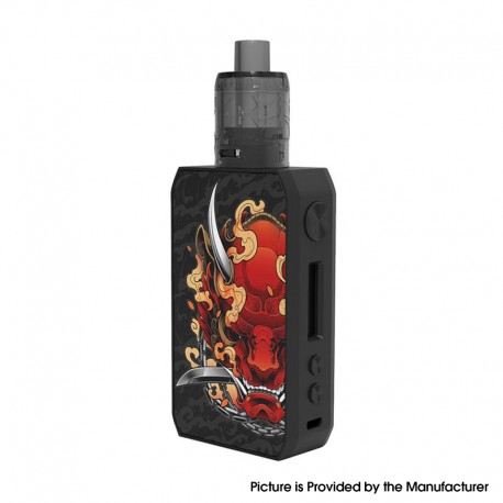 Authentic CIGPET Capo 126W VW Regulated Box Mod w/ Mystique Mesh Black Tank Kit - Samurai, PCTJ, 1~126W, 2 x 18650