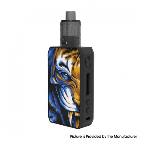 Authentic CIGPET Capo 126W VW Regulated Box Mod w/ Mystique Mesh Black Tank Kit - Tiger, PCTJ, 1~126W, 2 x 18650