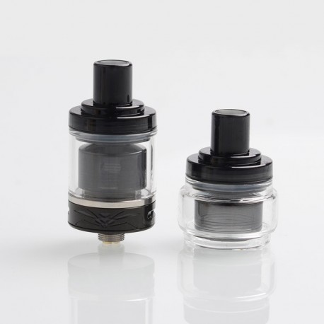 Authentic Oumier Wasp Nano MTL RTA Rebuildable Tank Atomizer w/ PCTG Inner Cap - Black, SS + Glass, 1.2ml / 2.0ml, 22mm Diameter