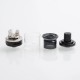 Authentic Oumier Wasp Nano MTL RTA Rebuildable Tank Atomizer w/ PCTG Inner Cap - Black, SS + Glass, 1.2ml / 2.0ml, 22mm Diameter